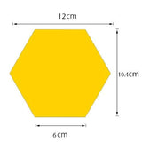 3D Hexagon Mirror Stickers (Silver 12 pcs)